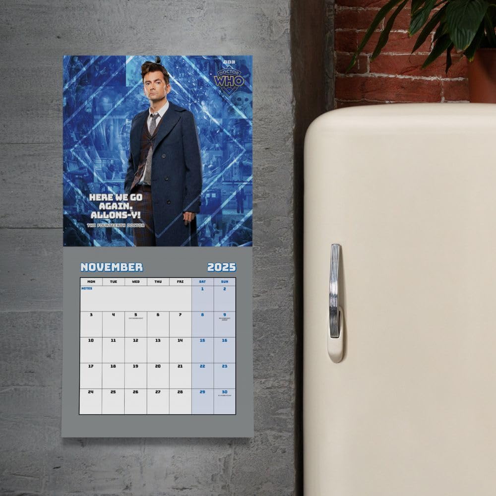 Doctor Who Classic Edition Square Wall Calendar for the Year 2025