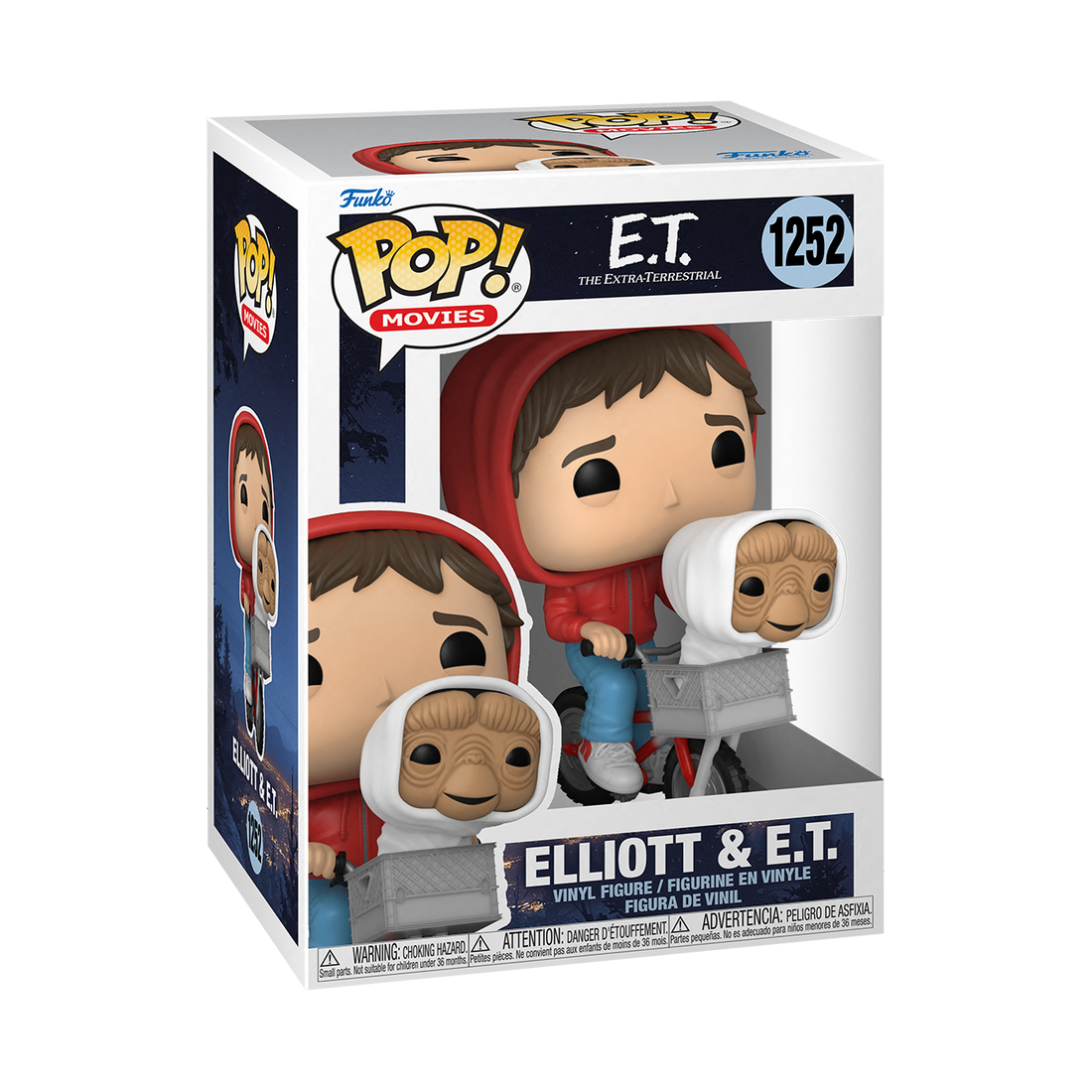 Funko Pop! 12cm Vinyl Figure: Elliot and E.T. in Bike Basket for Movie's 40th Anniversary