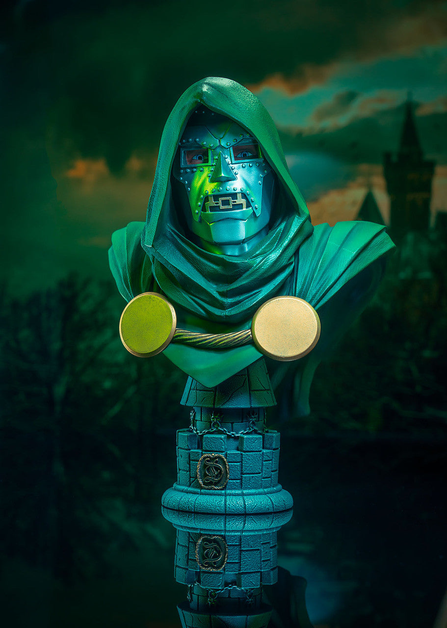 Diamond Select's Marvel Legends 3D 1/2 Scale Limited Edition Statue Bust of Doctor Doom, the Ruler of Latveria