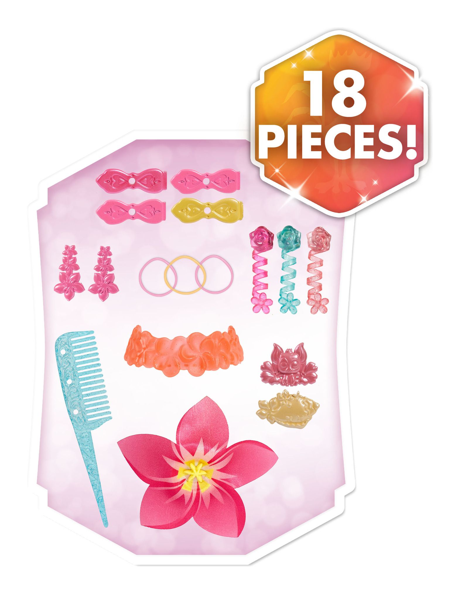 Disney Princess Moana Doll with Long Black Hair and 13 Styling Accessories