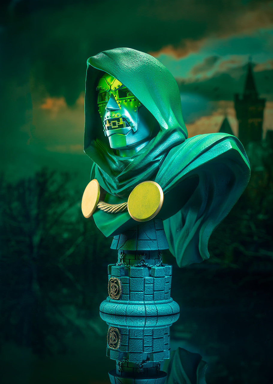 Diamond Select's Marvel Legends 3D 1/2 Scale Limited Edition Statue Bust of Doctor Doom, the Ruler of Latveria