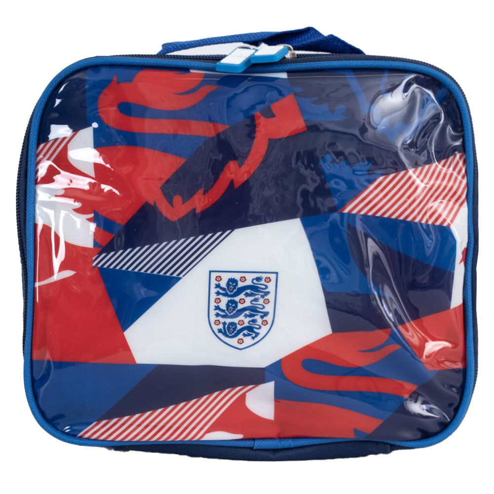 Blue Polyester England FA Double - Zipped Lunch Bag with Crest Patch