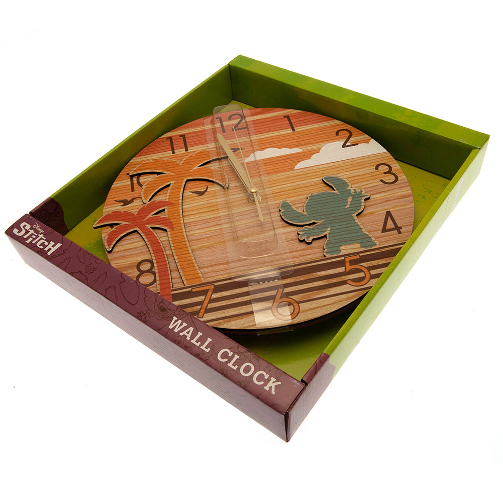 High - Quality Lilo & Stitch Themed Wooden Wall Clock