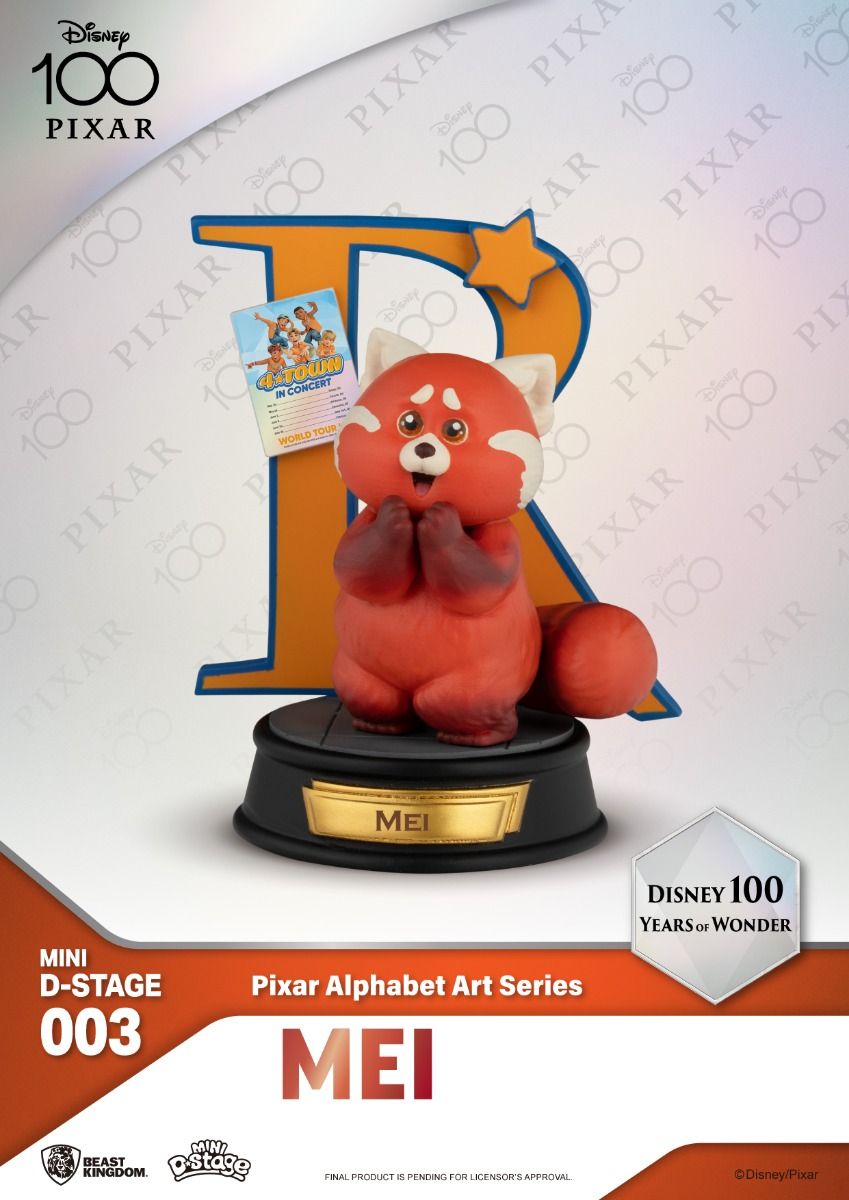 Mini Pixar Alphabet Art Statue Set for Disney's 100th Anniversary of Wonder