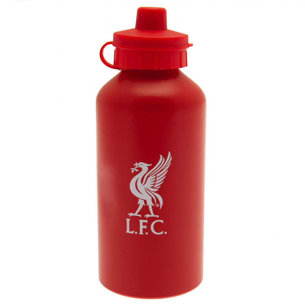 Lightweight Aluminium Liverpool FC Matt Red Drinks Bottle with Flip Top Cap