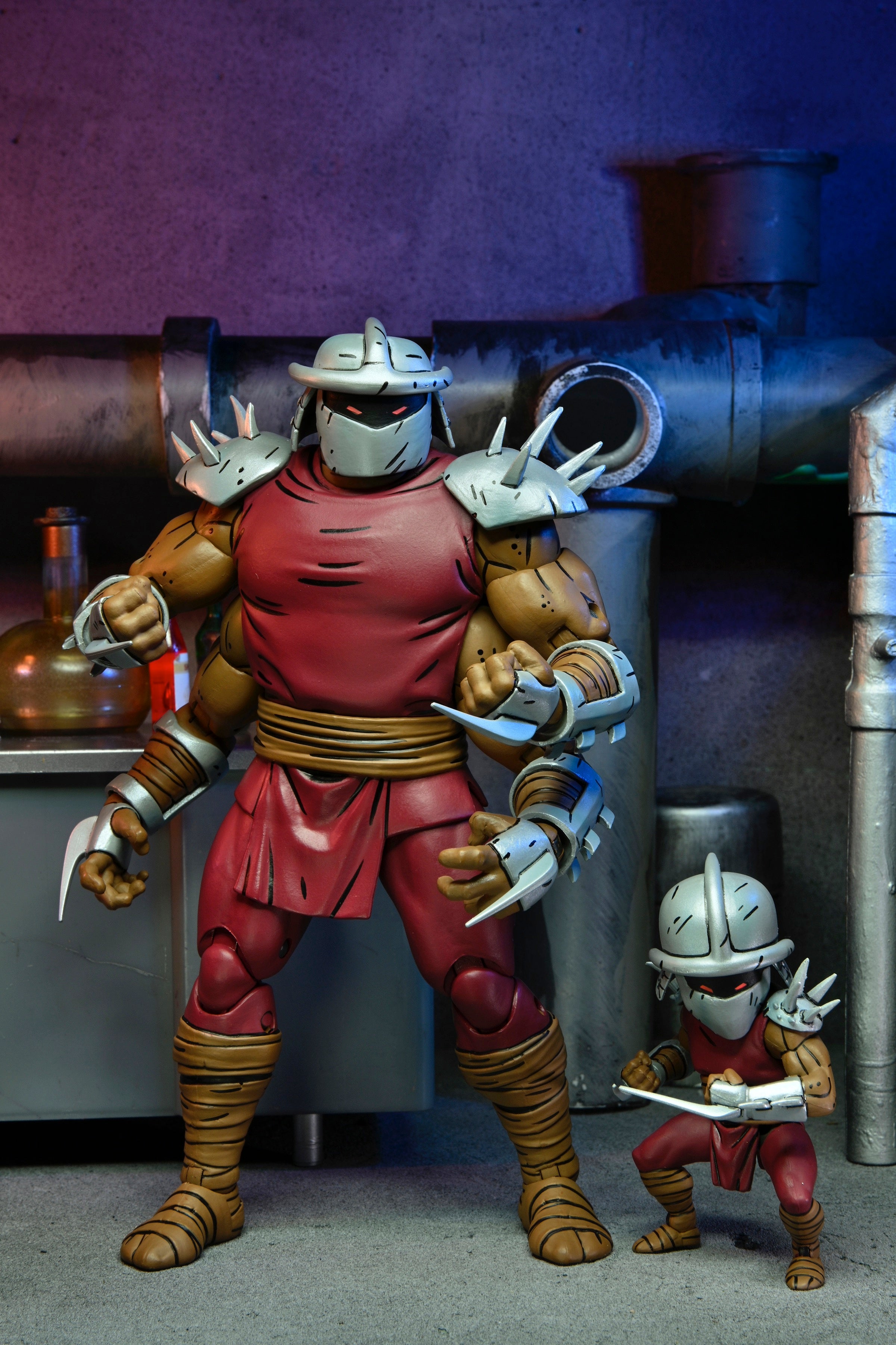 NECA Mirage Comics Deluxe 7-Inch Scale TMNT Shredder Clone & Mini Shredder Action Figure