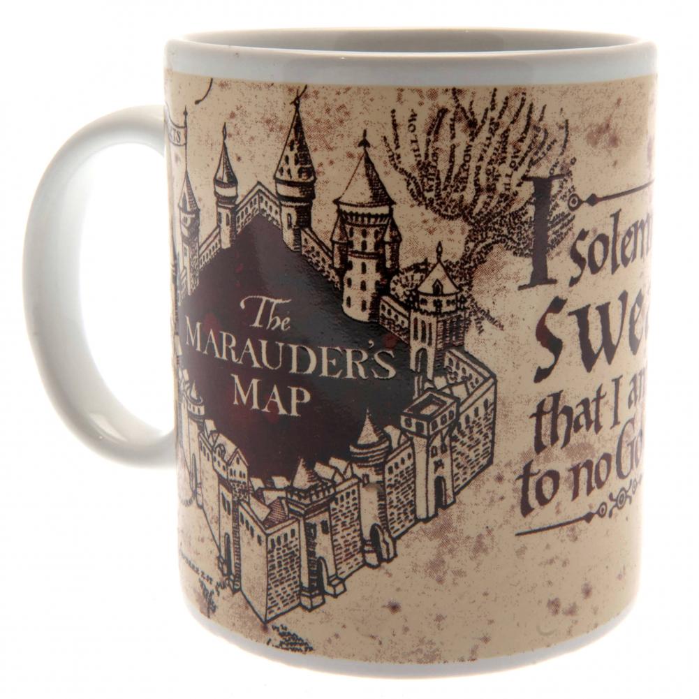 Harry Potter Marauders Map Design Mug with Coaster and PVC Keyring Set