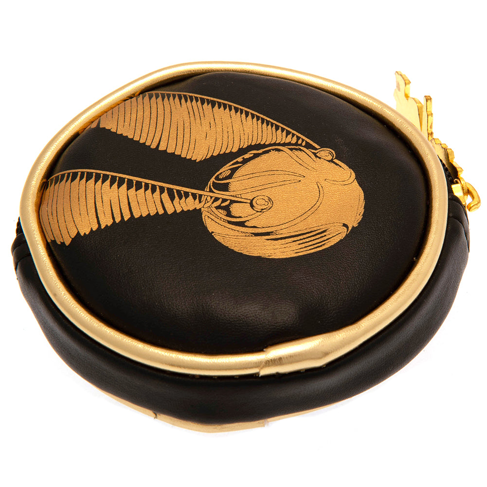 Harry Potter Golden Snitch Inspired Black Faux Leather Coin Purse for Collectors