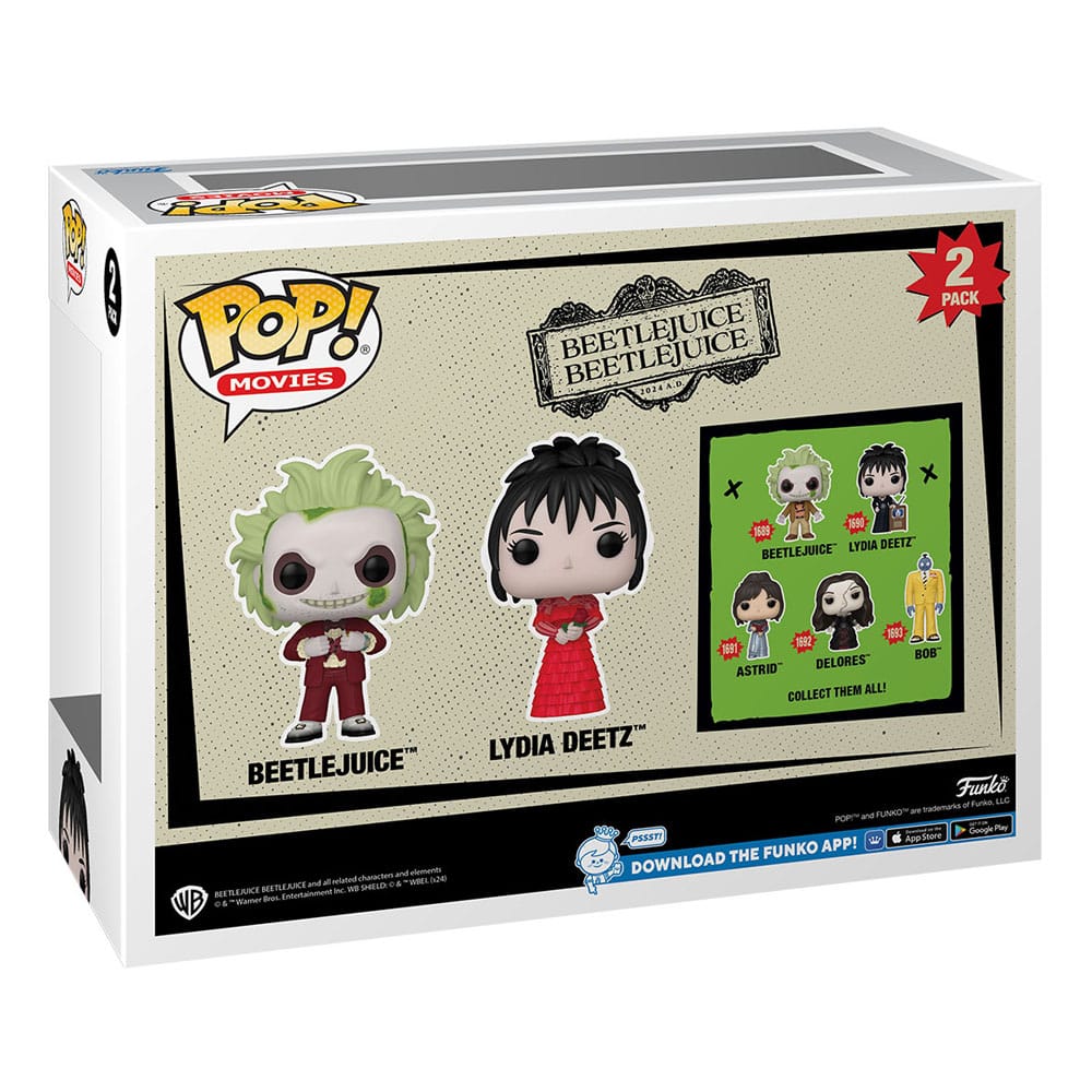Beetlejuice and Lydia Deetz Two-Pack Collectible Funko POP! Vinyl Figurines for Fans