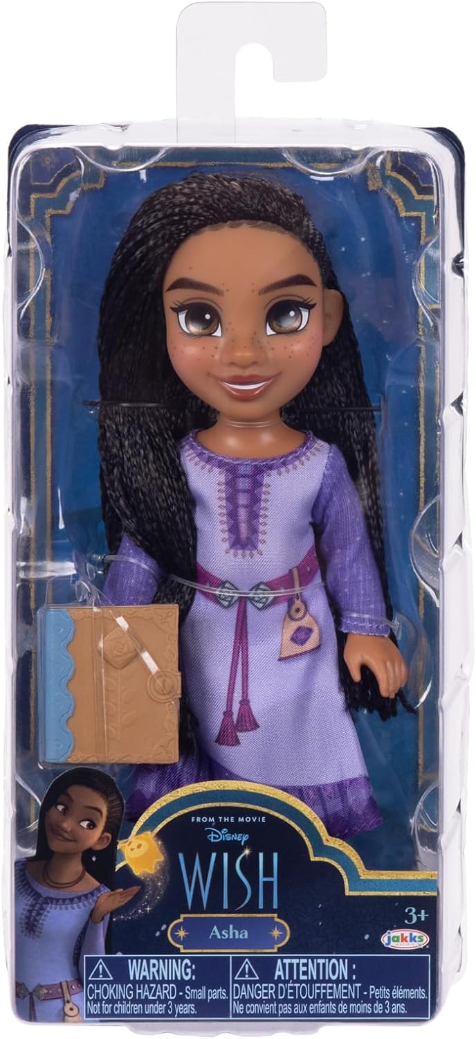 6-Inch Disney Wish Asha Collectible Doll with Journal