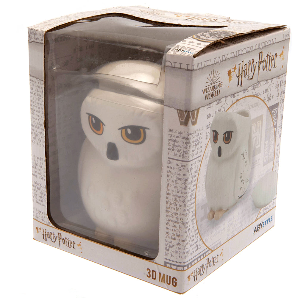 3D Harry Potter Themed Ceramic Mug Featuring Hedwig the Owl with Removable Lid