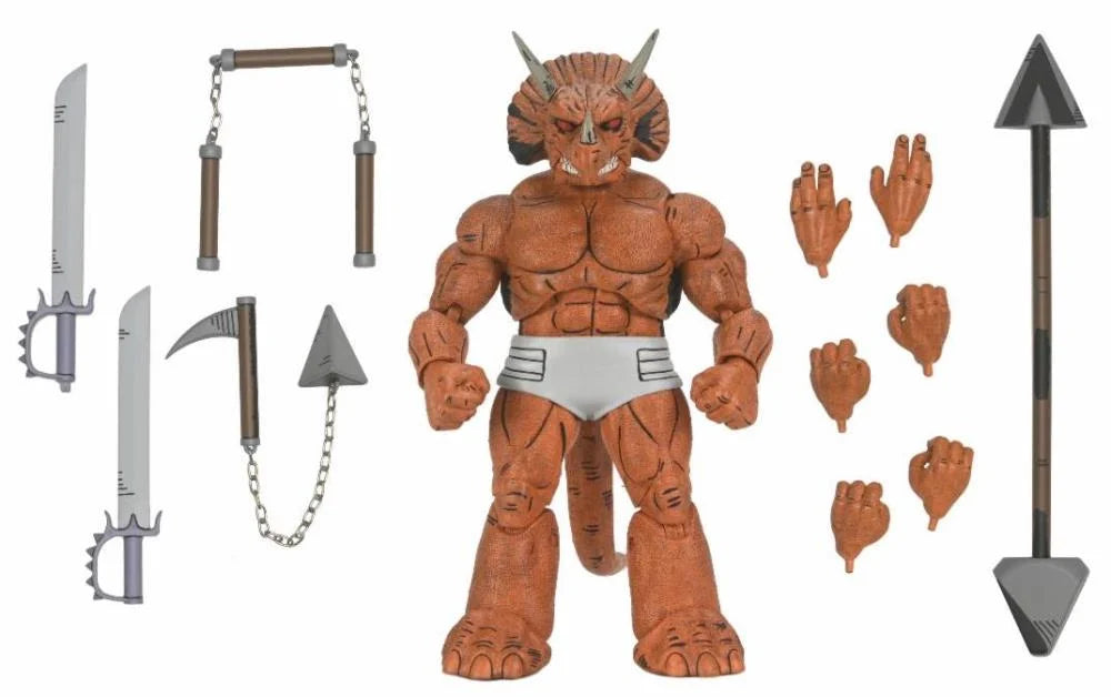NECA 7-Inch Scale Collectible Action Figure of Triceraton Gladiator from Teenage Mutant Ninja Turtles (Mirage Comics)
