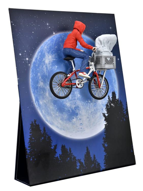 NECA 40th Anniversary 7 - Inch Scale E.T. & Elliot on Bicycle Action Figure