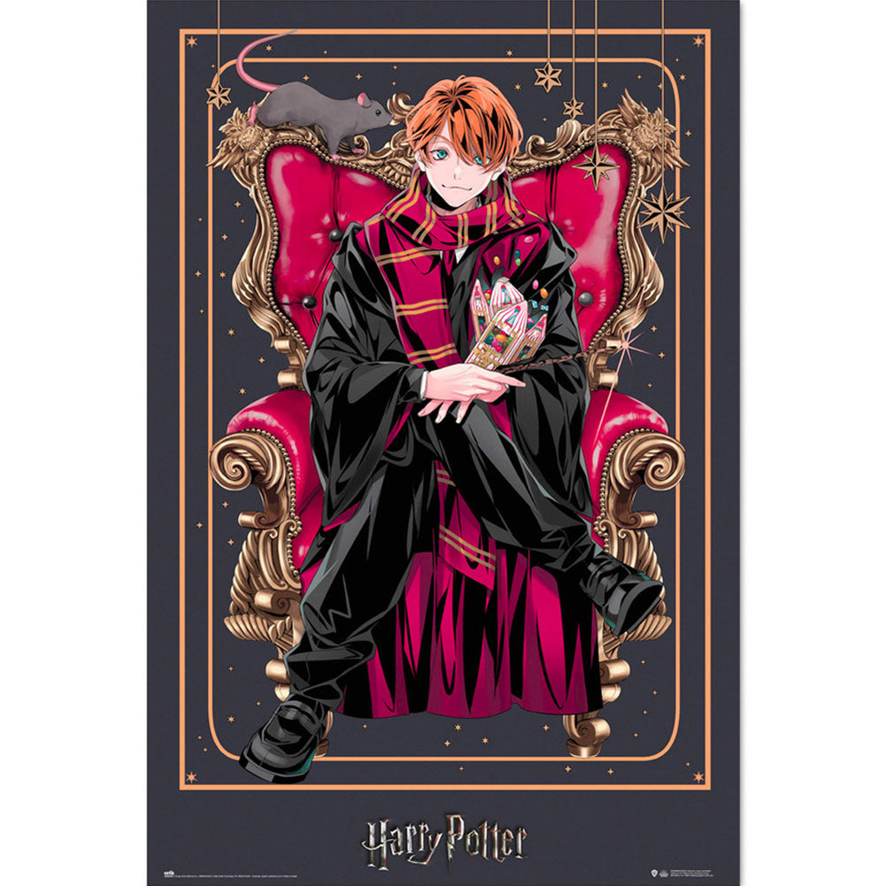 Harry Potter Themed Dynasty Ron and Scabbers Rolled Maxi Poster