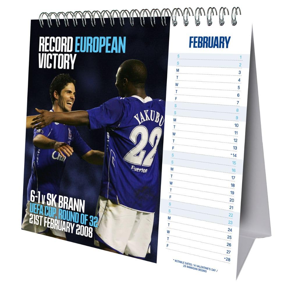 2025 Everton Football Club Desktop Display Calendar - Special Edition