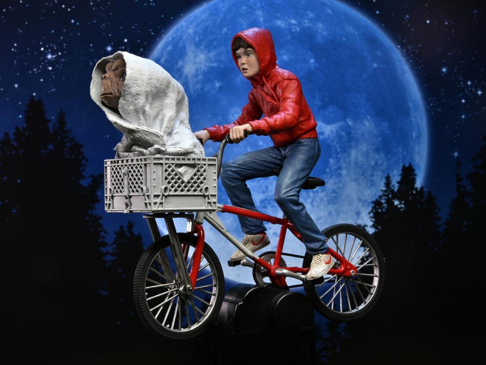 NECA 40th Anniversary 7 - Inch Scale E.T. & Elliot on Bicycle Action Figure