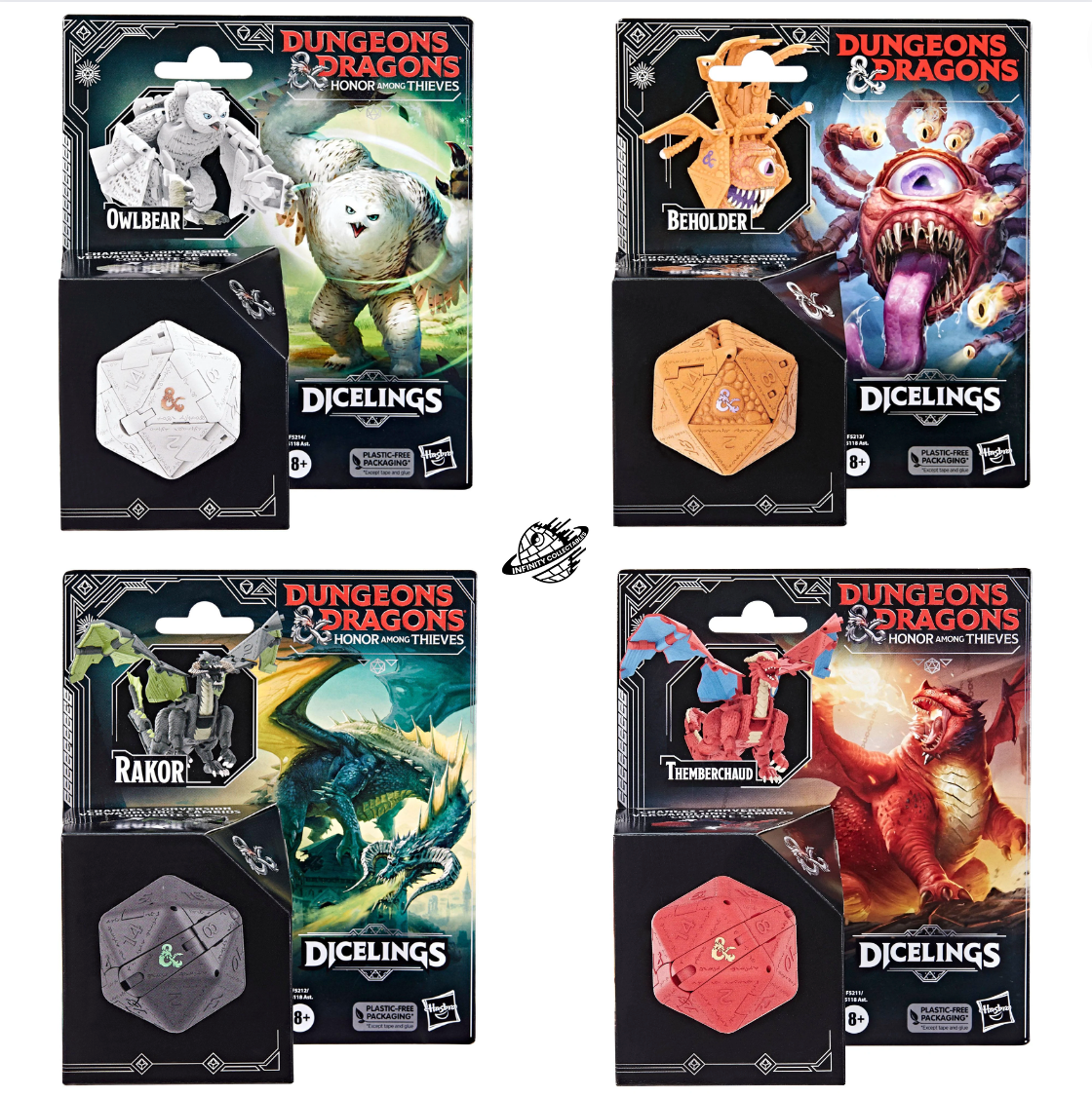 Dungeons & Dragons Honor Among Thieves D&D Dicelings Set of 4 Action Figures Bundle
