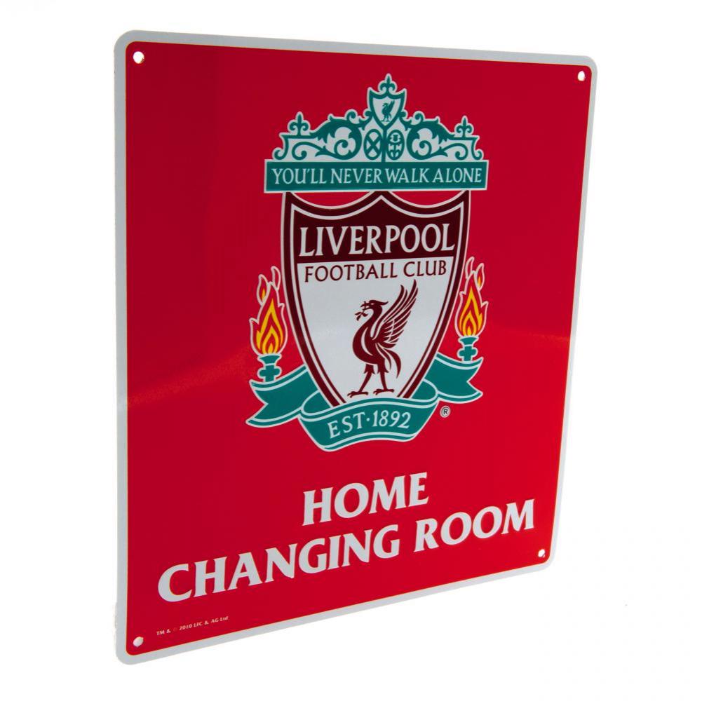 Liverpool FC Glossy Finish Home Changing Room Metal Wall Sign