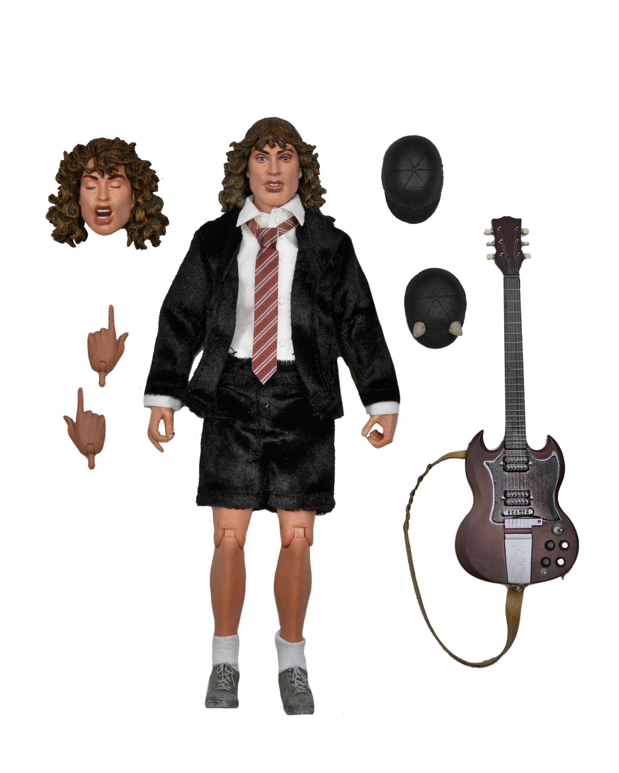 NECA Collectible 8 - Inch Clothed Angus Young Action Figure Inspired by AC/DC's Highway To Hell