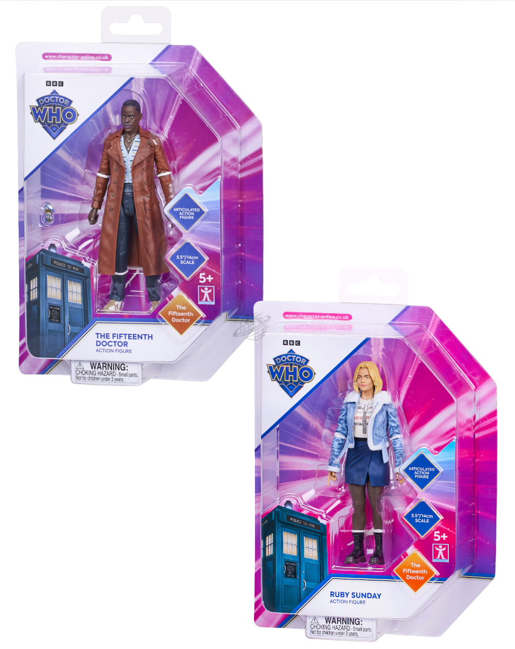 Doctor Who Collectible 5.5-Inch Action Figures Bundle: The 15th Doctor and Ruby Sunday
