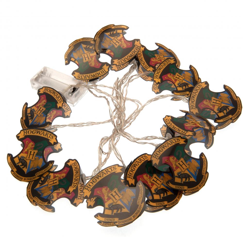 Harry Potter Themed 2D String Lights Featuring Hogwarts Crests for Decorative Purposes
