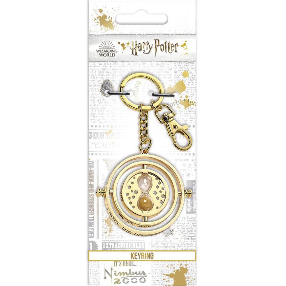 Gold - Finished Metal Alloy Harry Potter Time Turner Charm Keyring