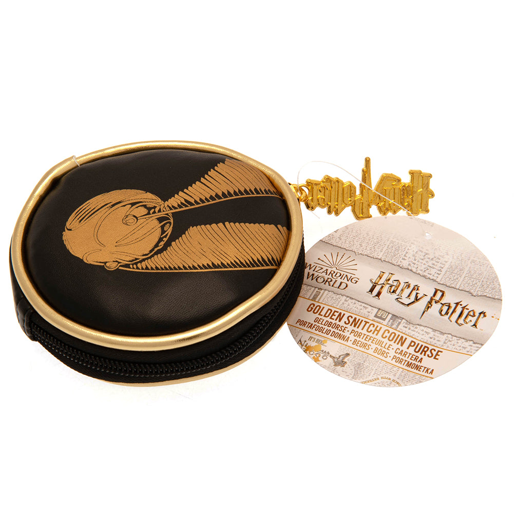 Harry Potter Golden Snitch Inspired Black Faux Leather Coin Purse for Collectors