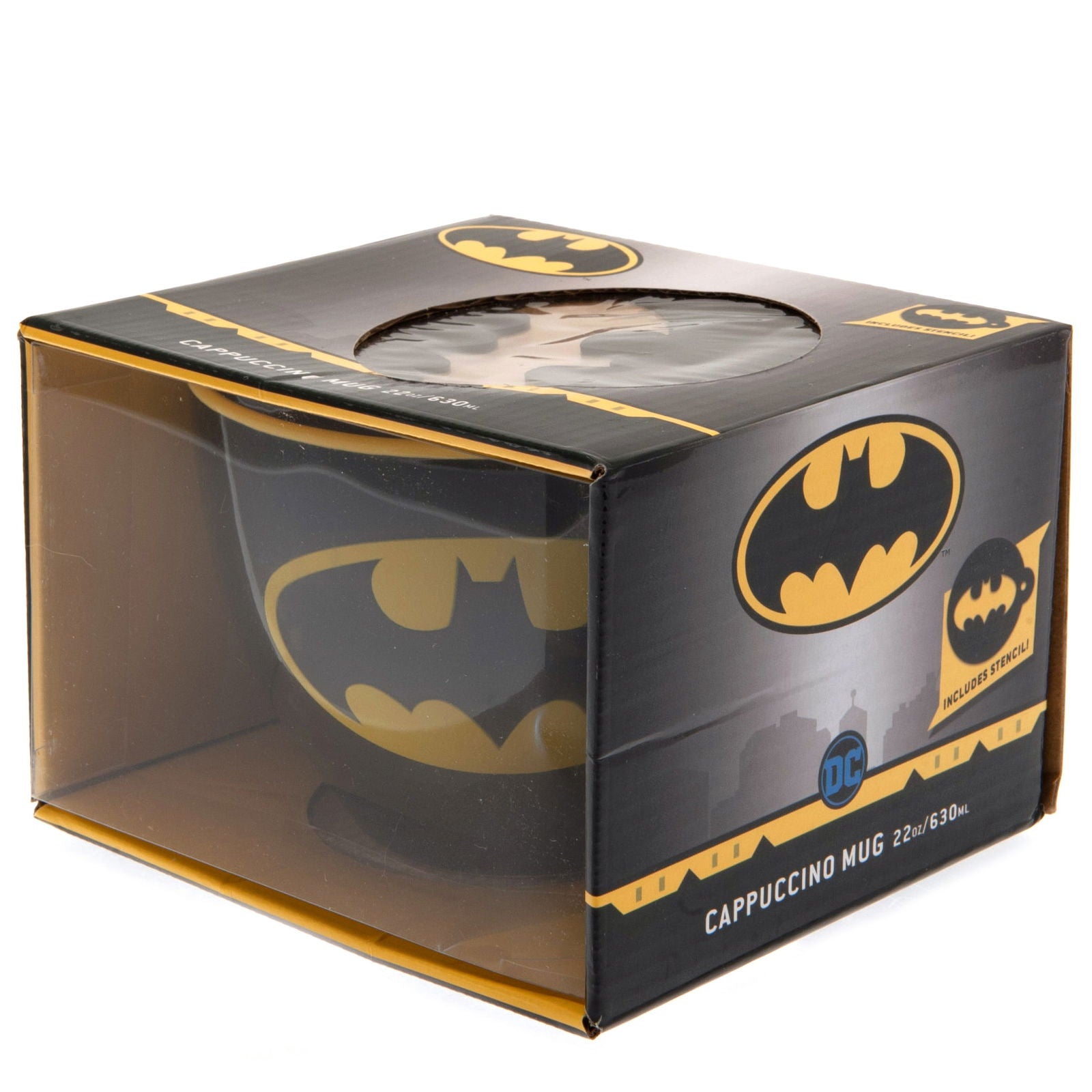Batman Themed Cappuccino Drinking Mug with Logo