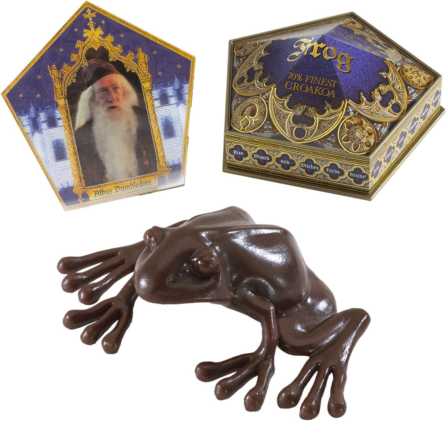 Replica Harry Potter Chocolate Frog with Dumbledore Wizard Card & Keepsake Box