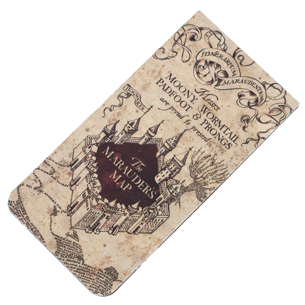 Harry Potter Themed Magnetic Bookmark Featuring Marauders Map Design