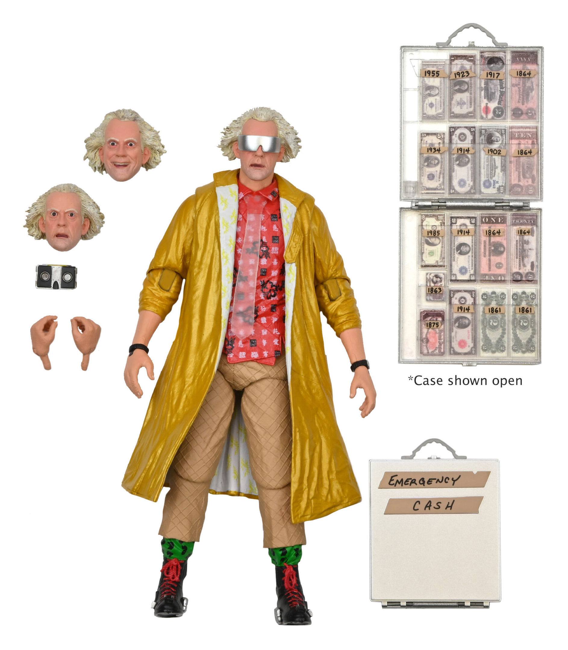 NECA Ultimate 2015 Doc Brown Action Figure from Back to the Future Part 2