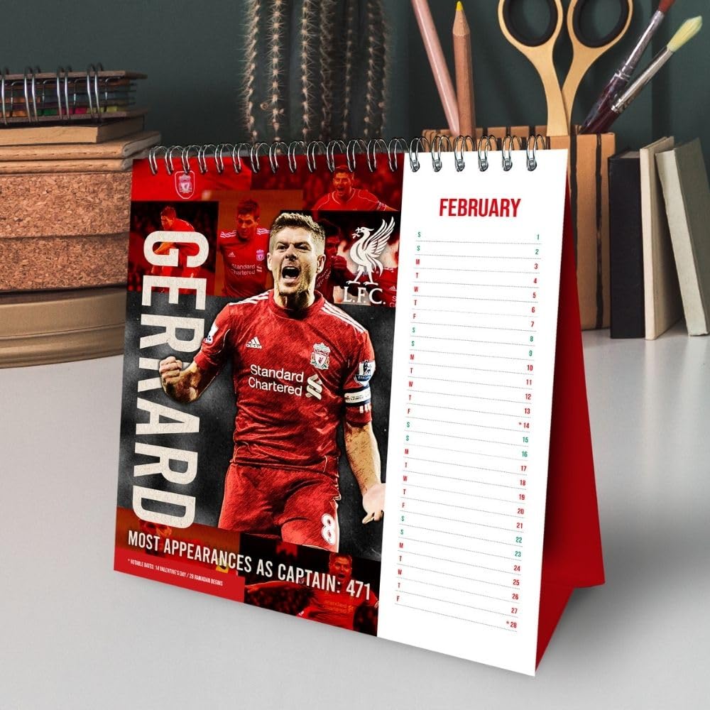 2025 Liverpool FC Record Breakers Special Edition Desktop Calendar