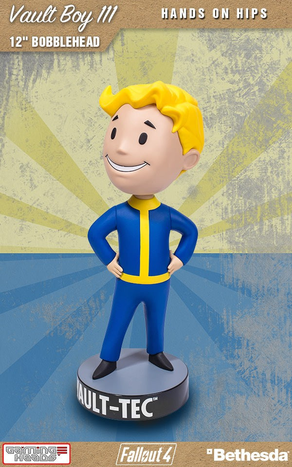12 - inch Fallout Vault Boy 111 Bobblehead with Hands on Hips