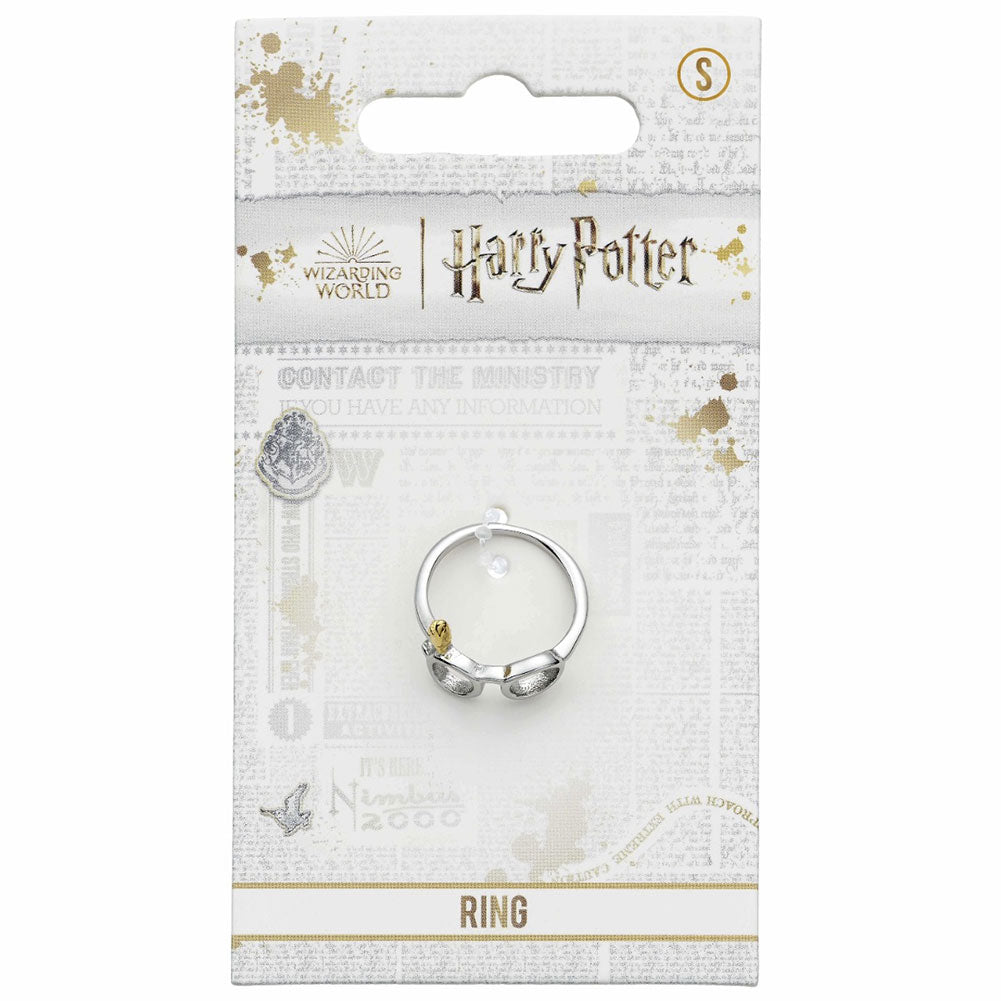 Small Stainless Steel Harry Potter Ring with Iconic Glasses Design