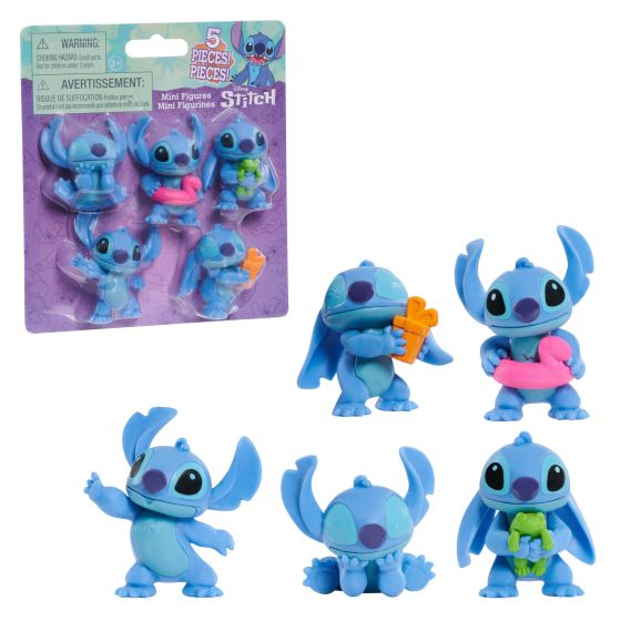 5-Pack Set of 2.5-Inch Disney Stitch Collectible Figures