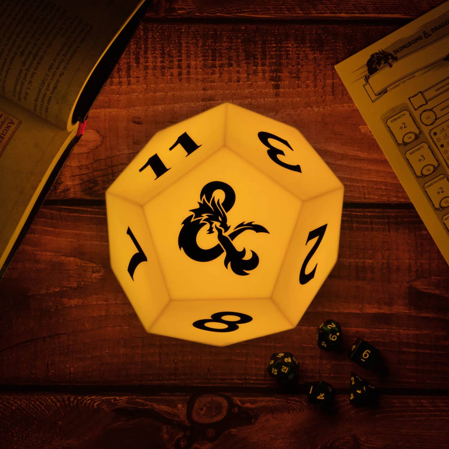 Dungeons and Dragons Decorative D12-Shaped Color-Changing Light