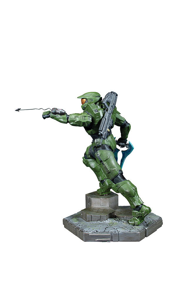 10 - inch Collectible Halo Infinite Master Chief Statue with Grappling Hook and Energy Sword