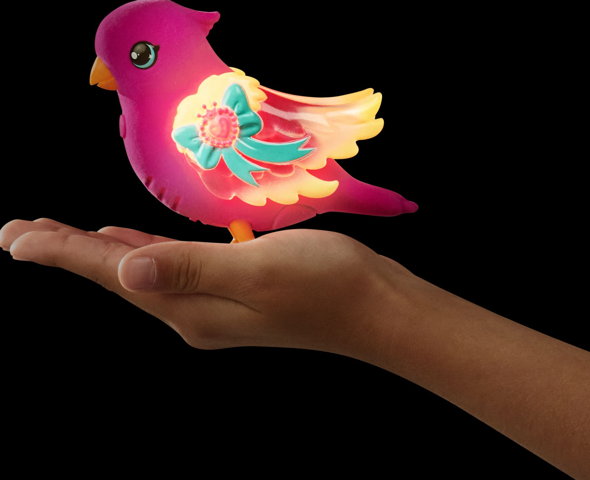 Little Live Pets Interactive Lil' Bird Toy with Magical Light - Up Wings and a Cute Bird Cage, Named Polly Pearl