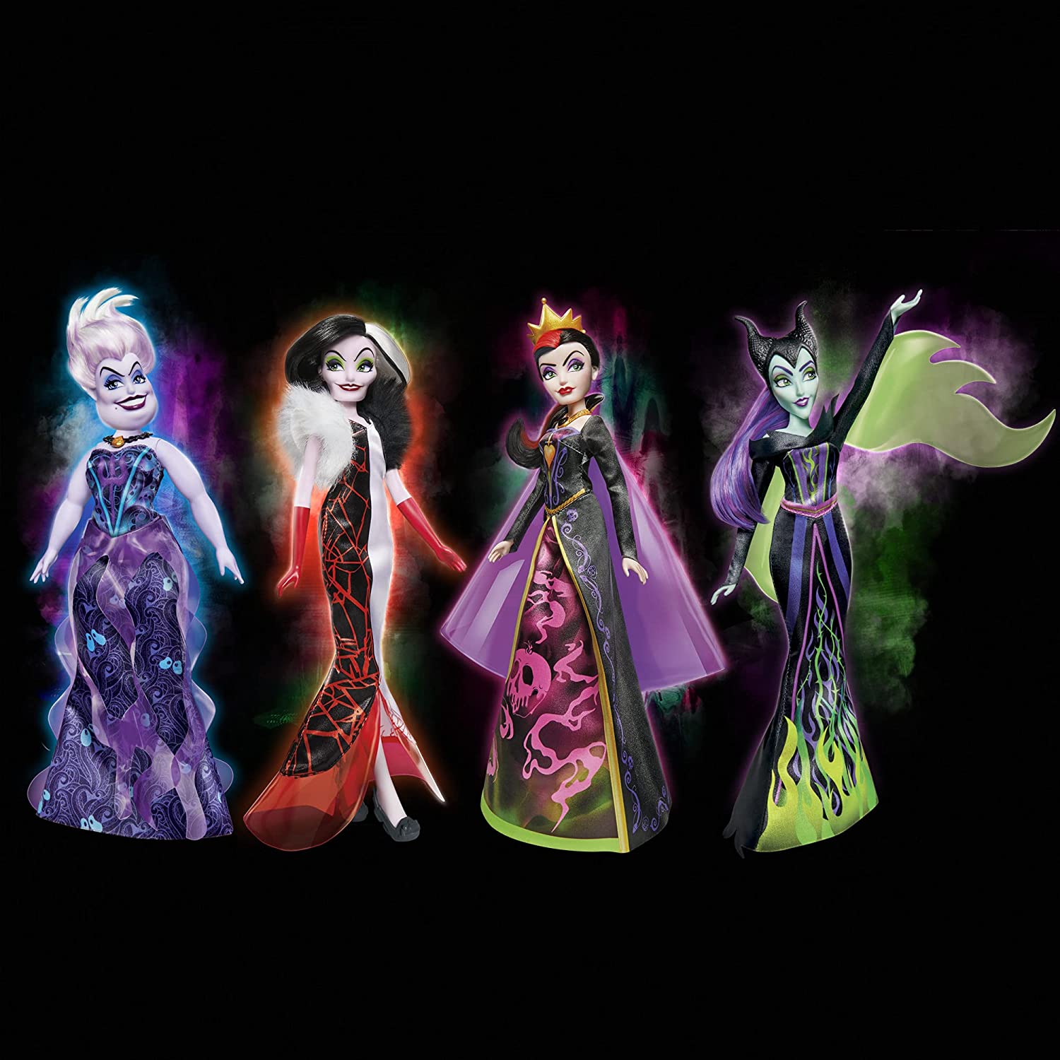 Exclusive Disney Villains Fashion Doll Collectors Set - Black and Brights 4 Pack