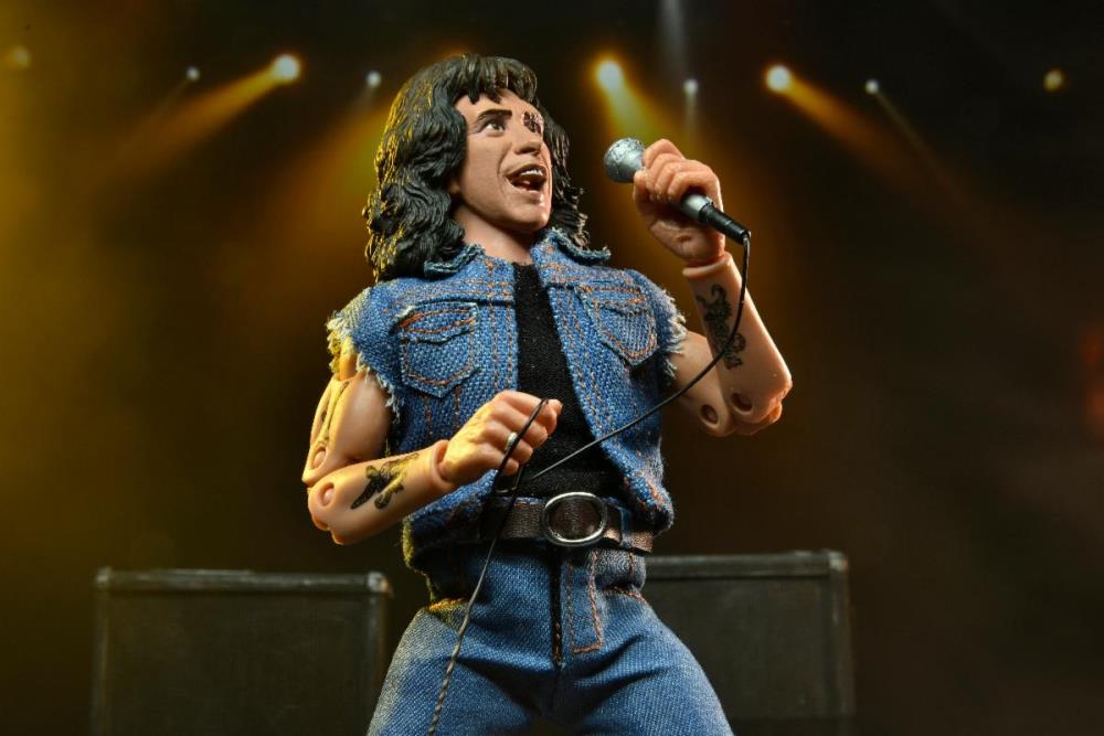 NECA Highly Detailed 8-Inch Clothed Action Figure of Bon Scott from AC/DC's Highway to Hell