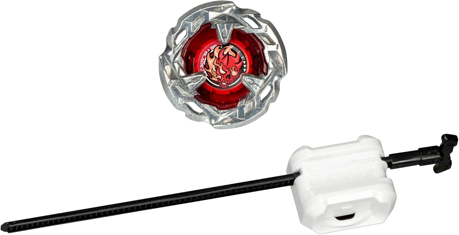 Beyblade X Starter Pack: Scythe Incendio 4 - 60T Spinning Top and Launcher for Competitive Battle Toys