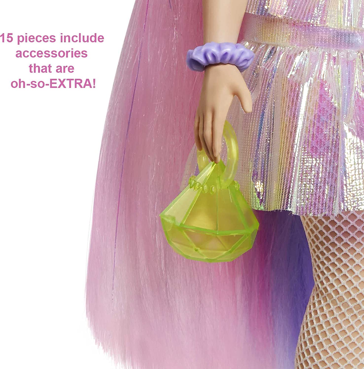 Sparkling Barbie Extra Fashion Doll Set with an Adorable Pet Puppy