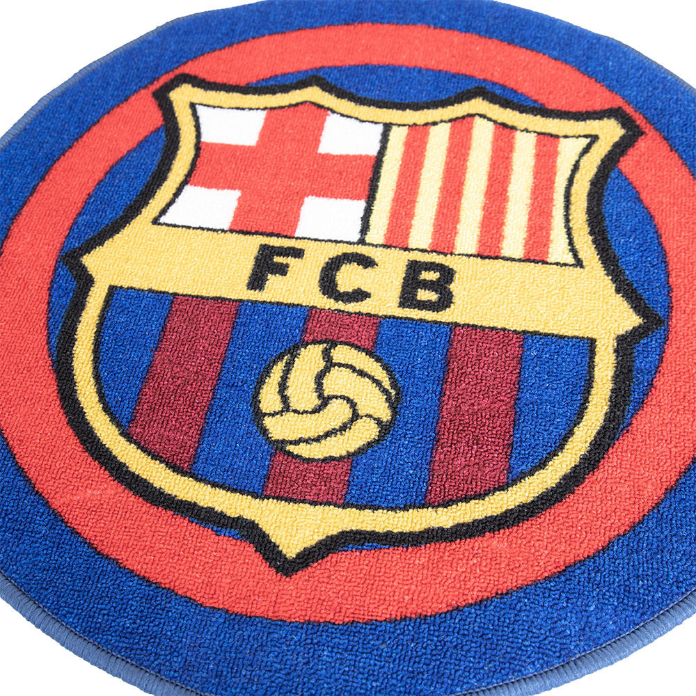 FC Barcelona Circular Bedroom Rug for Decorative Use