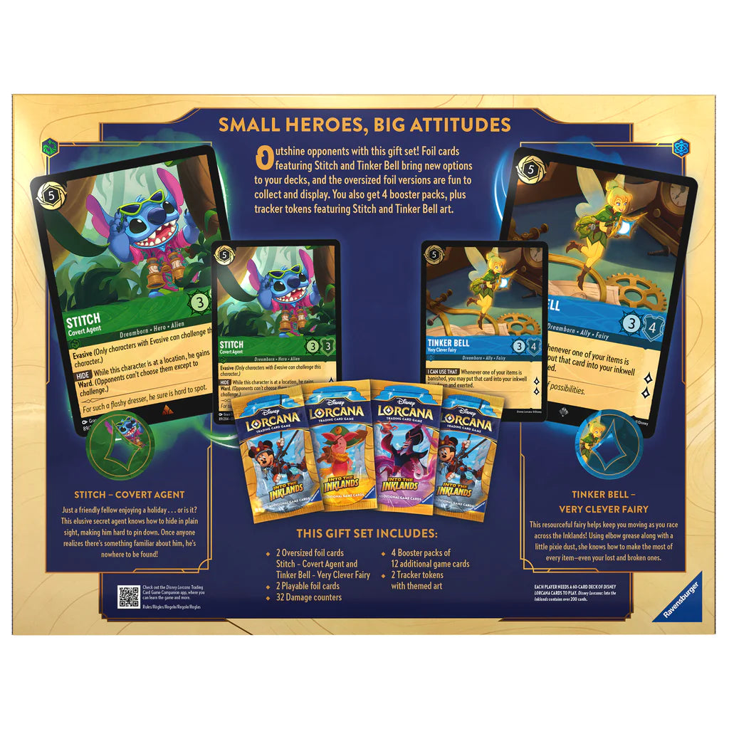 Disney Lorcana Into The Inklands Trading Card Game Gift Set with Foil Cards