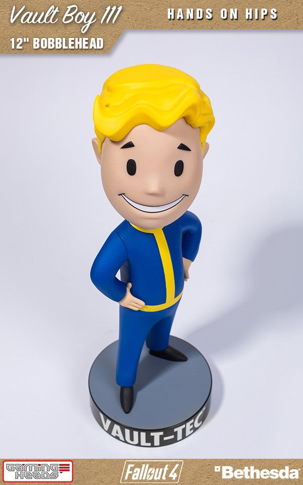 12 - inch Fallout Vault Boy 111 Bobblehead with Hands on Hips