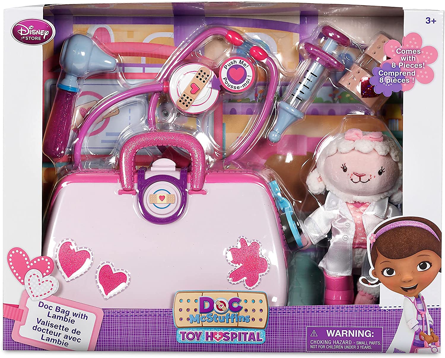 Disney Doc McStuffins Glittery Toy Hospital Set with Soft Lambie