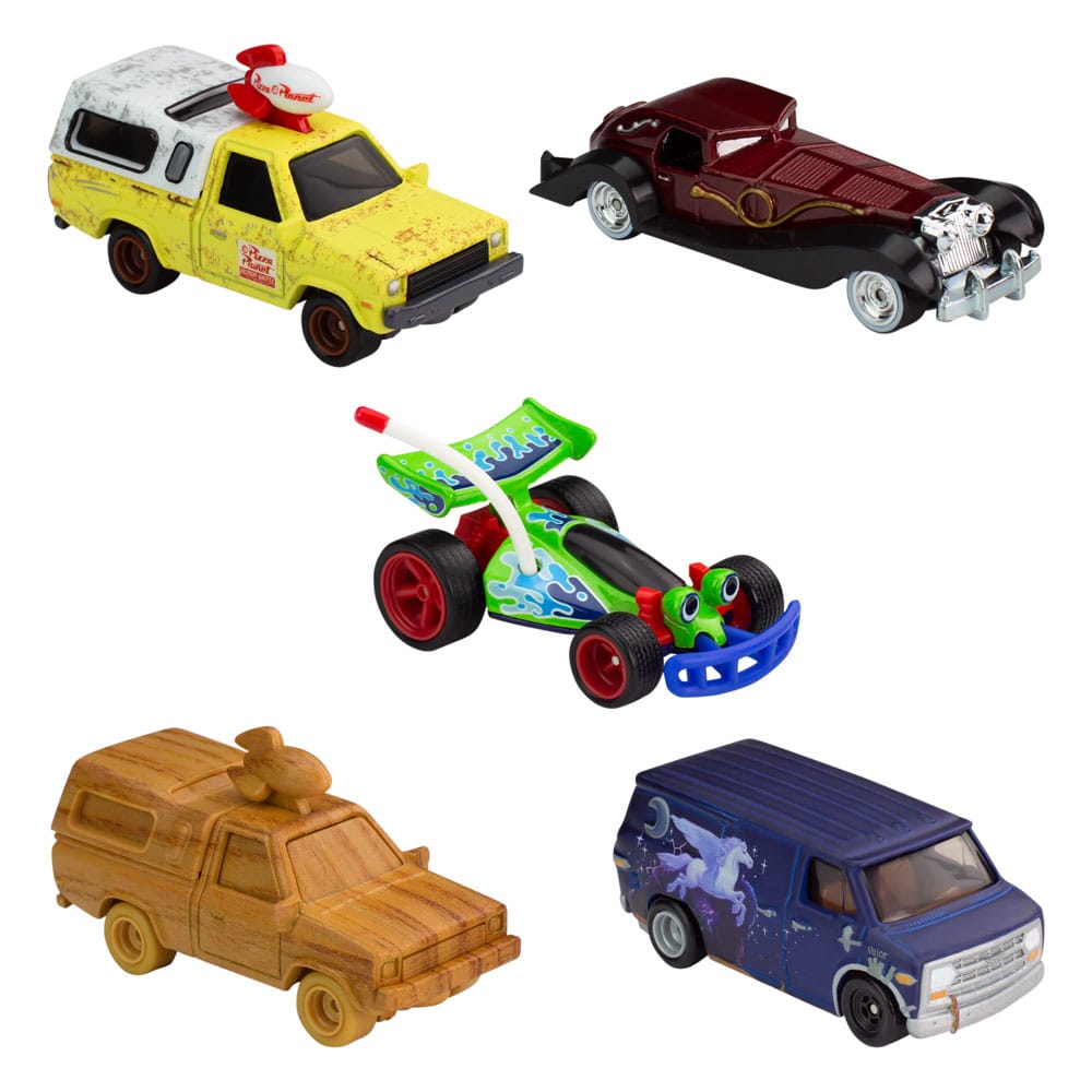 Disney 100th Anniversary Special Edition Hot Wheels Premium Die - cast 1/43 Scale Collectible Vehicles 5 - Piece Pack