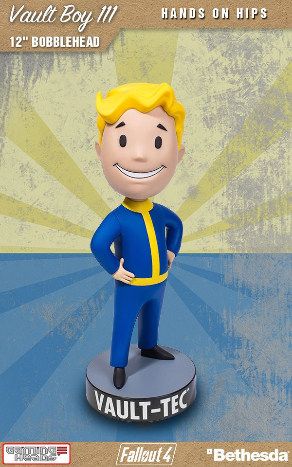 12 - inch Fallout Vault Boy 111 Bobblehead with Hands on Hips