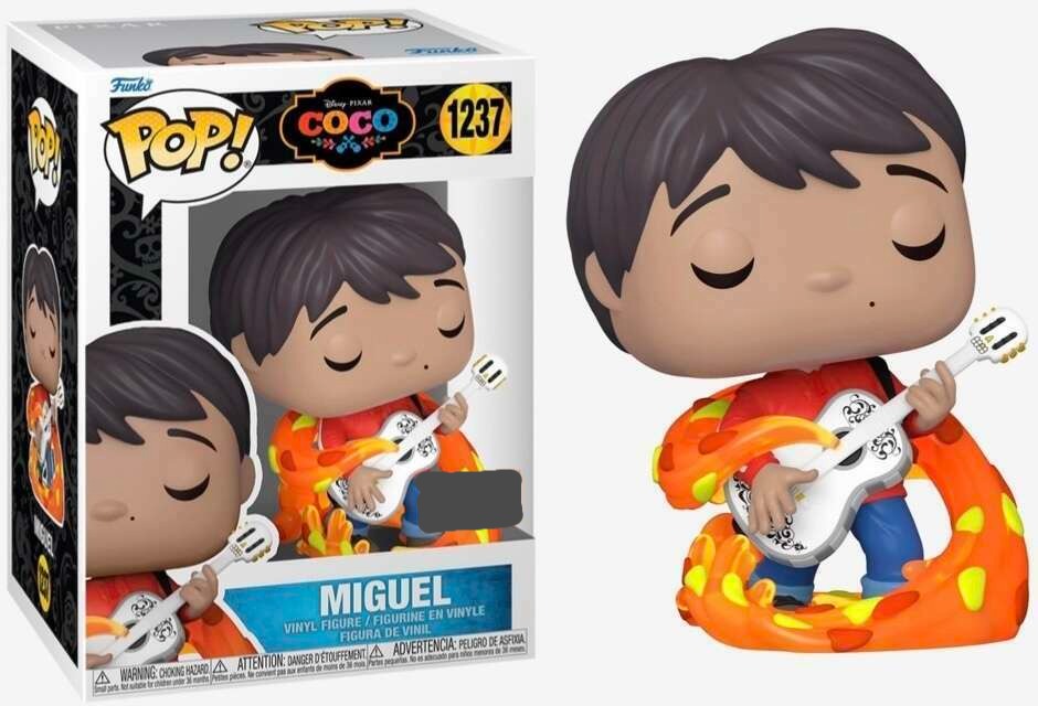 Exclusive Disney Pixar Coco Miguel Vinyl Funko Pop! Figure with Guitar That Glows In The Dark