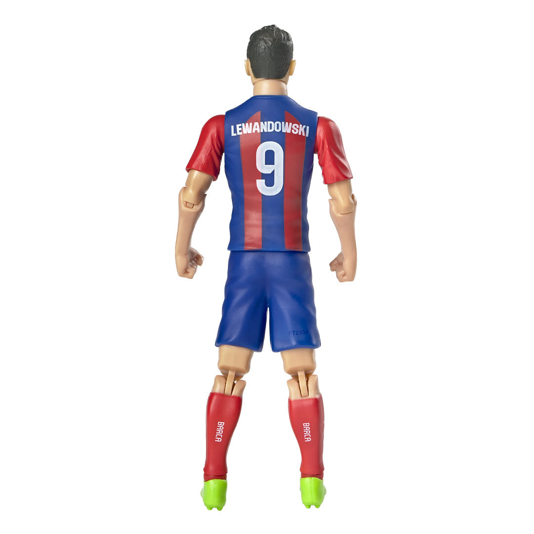 Barcelona's Robert Lewandowski No.8 Detailed Action Figure with Football